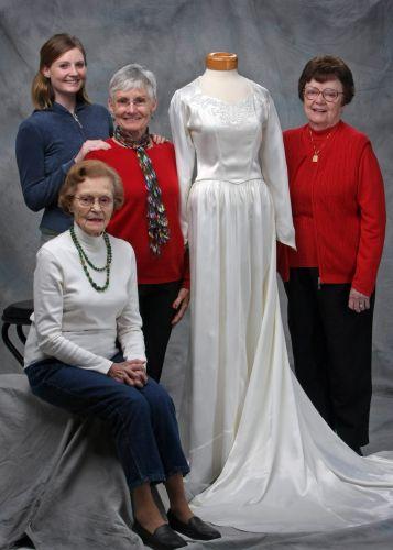 Four beautiful brides, one hand-me-down
