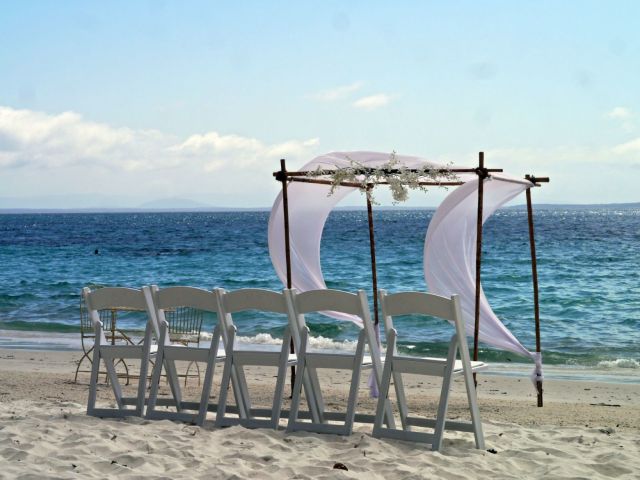 Nothing beats the scenery of an outside beach wedding!